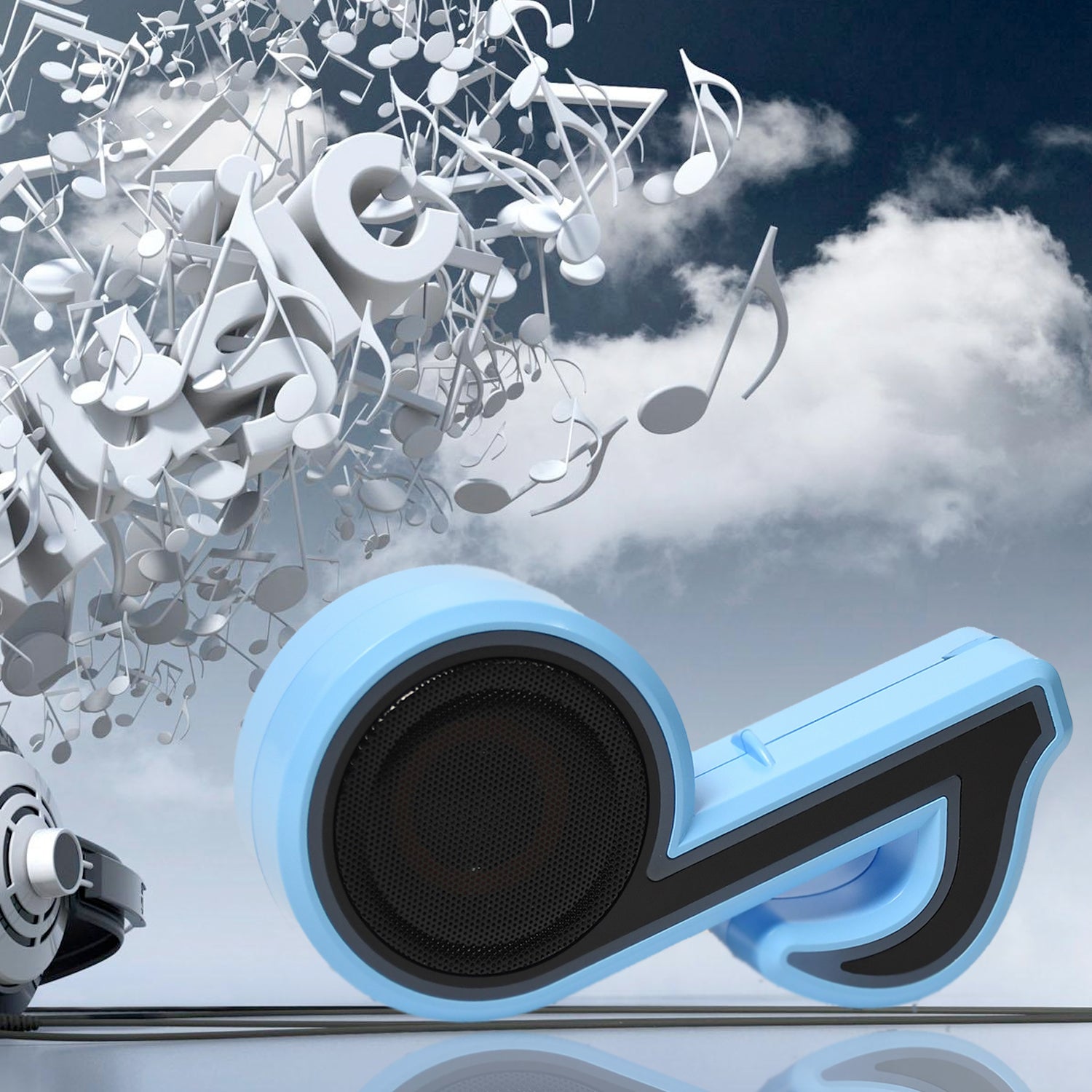 Mini Portable Music Note Shape Speaker Subwoofer Colorful Musical Note LED Lighting Sound For Creatives Gift Computer Phone Sound Equipment Bluetooth speaker (Media Player) - Shopmania Wholesale