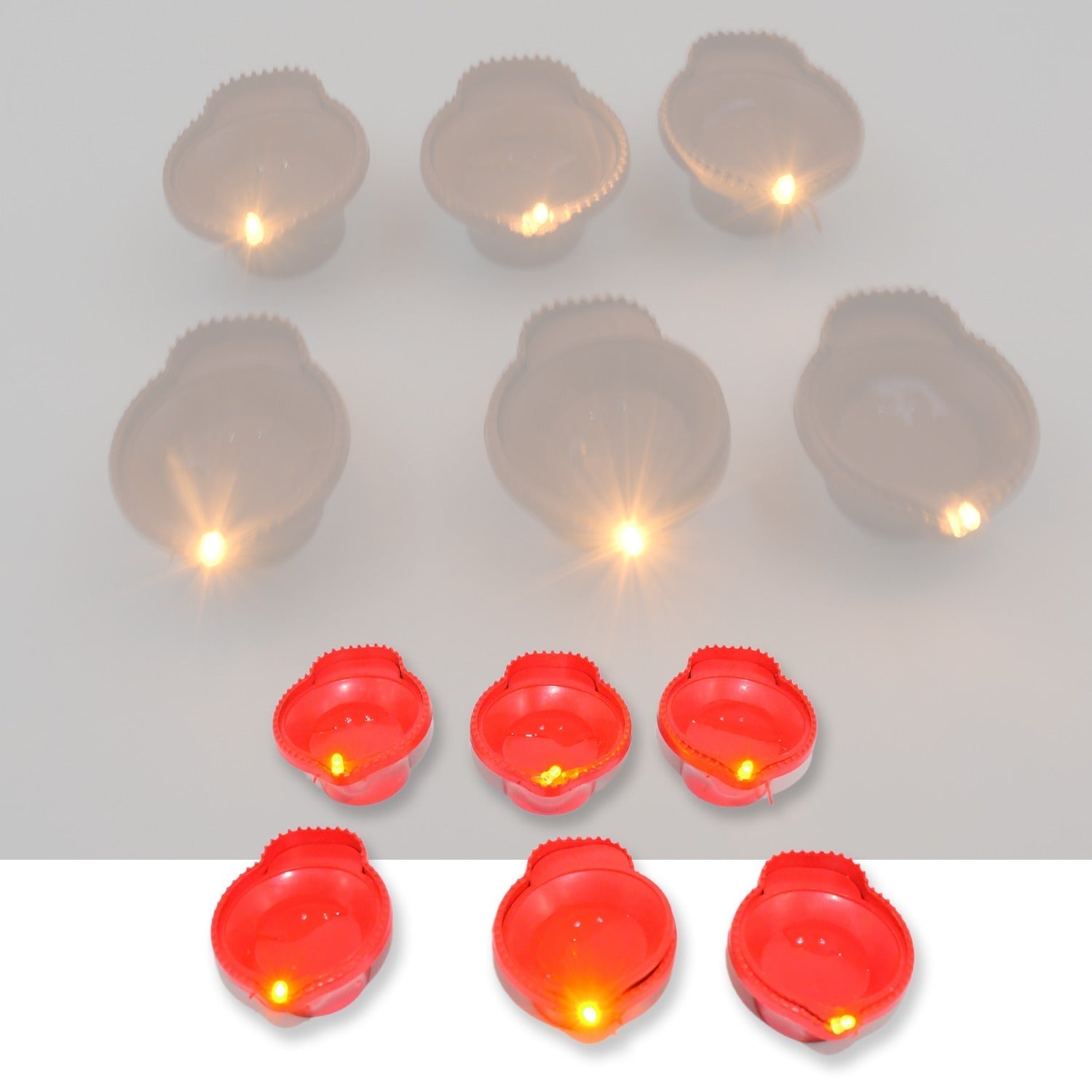 Water Sensor Diyas for Diwali Decoration | Diyas for Home Decoration| Diwali Decoration Items for Home Decor Diyas | Diwali LED Diyas Candle with Water Sensing Technology E-Diya (6Pc Set) - Shopmania Wholesale