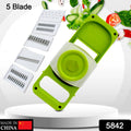 Slicer for Kitchen 5 in 1 Foldable Vegetable Slicer Blade Potato Cutter, Veggie Slicer, Onion Slicer, Julienne Grater with Protective Guards, Stainless Steel Blade your brand
