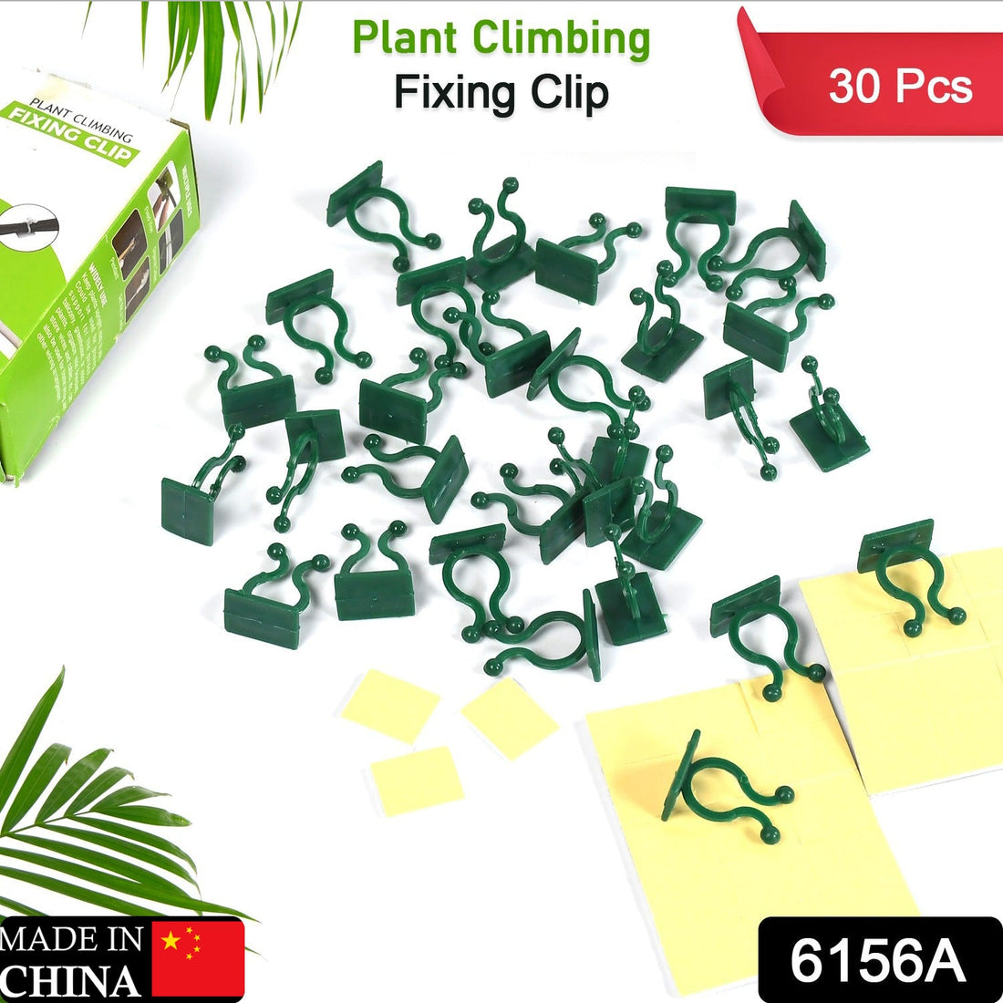 Set of 30 wall plant climbing clips for securing plants.
