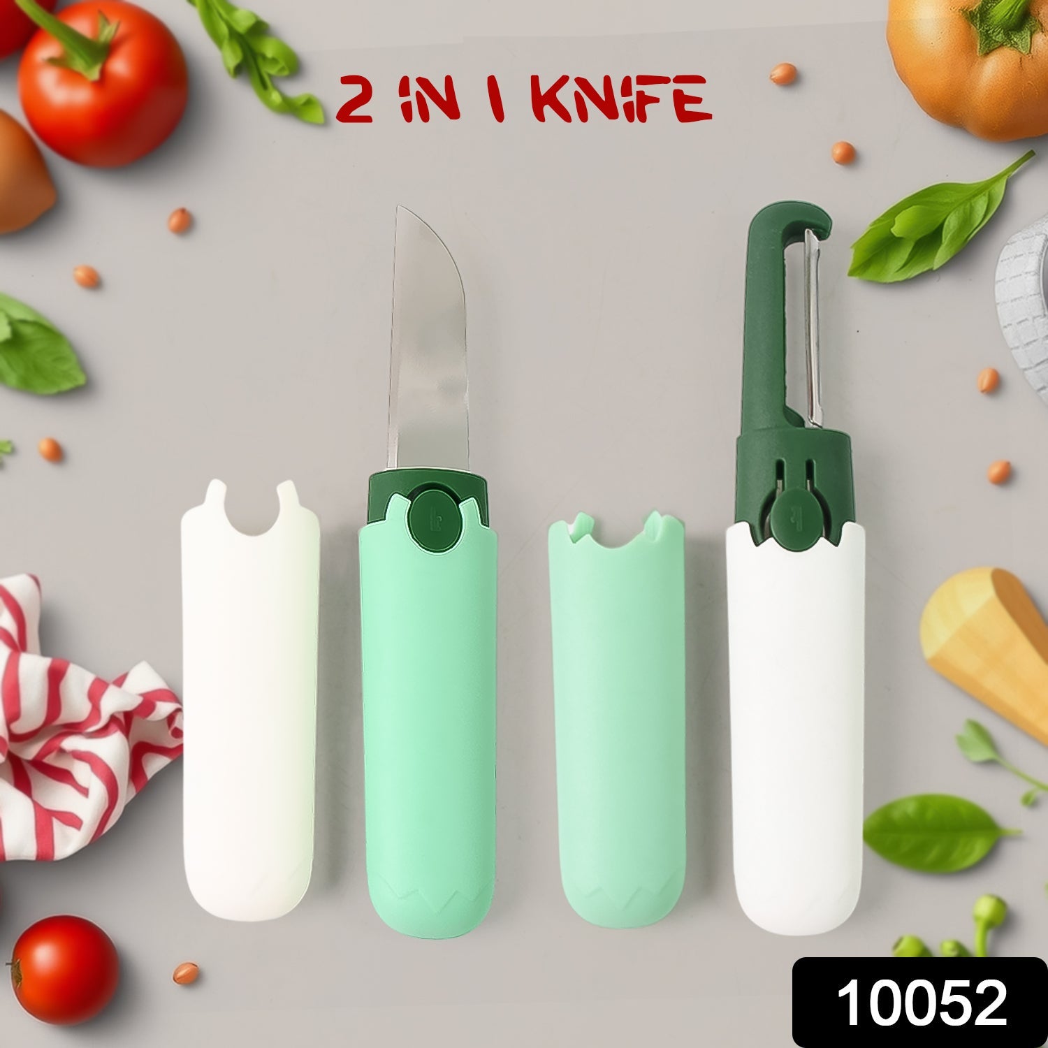 2 in 1 Knife, Multifunctional peeler Two in one fruit knife, fruit and vegetable cutting knife+sawtooth peeler, apple, carrot, potato, fruit slice antiskid - Shopmania Wholesale