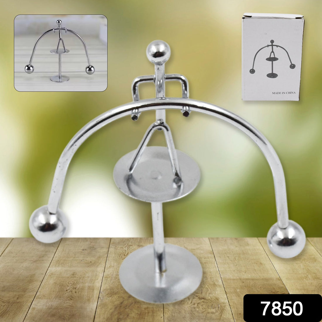 Mini steel balance toy for desk decor, perpetual motion