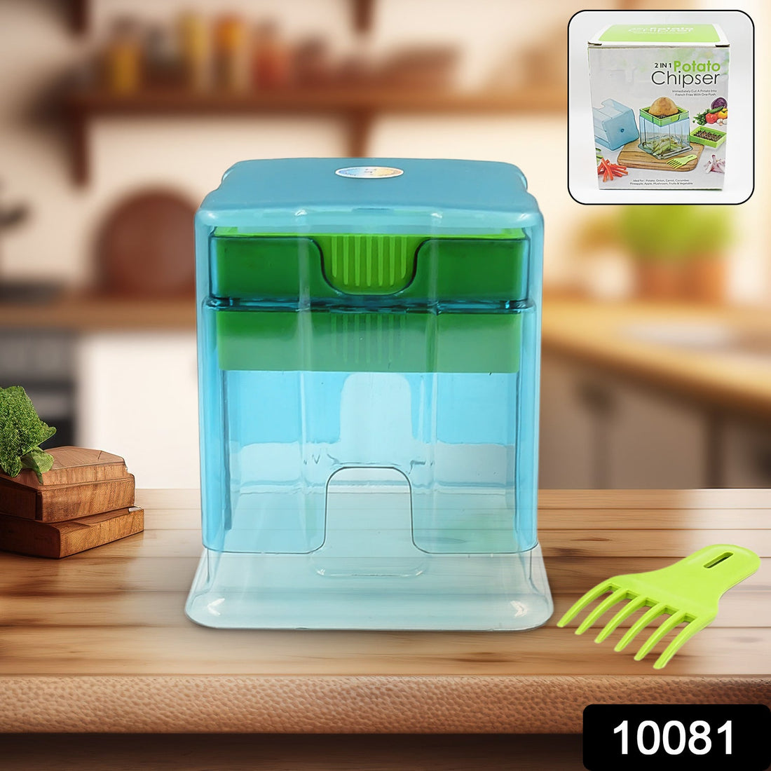 2 in 1 Potato Chipser / Slicer French Fries Maker Finger Chips | Plastic | Two Blades Finger Chips Cutter for Kitchen Accessory Vegetable Fruit Slicer (1 Pc)  - Shopmania Wholesale