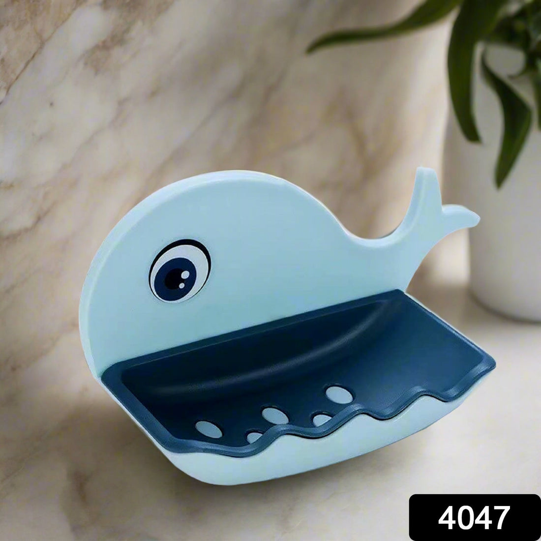 Fish-shaped double-layer wall-mounted soap holder.