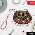 9 inch Handcrafted Cotton Embroidered Shoulder Bag for Girls & women (1 Pc) - Shopmania Wholesale