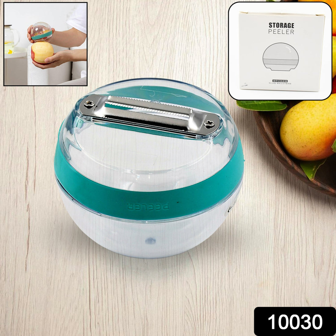 Multifunctional Round Shape Peeler with Container Removable and Washable Storage Type Vegetable Fruit Peeler for Kitchen (1 Pc / Mix Color) - Shopmania Wholesale
